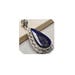 Lapis Lazuli Pendant , Sterling Silver Pendant , Lapis Lazuli Pendant Necklace . Teardrop Gemstone Pendant , Sterling Silver Chain