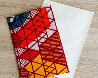 Postcard wax Triangles & paprika card *.
