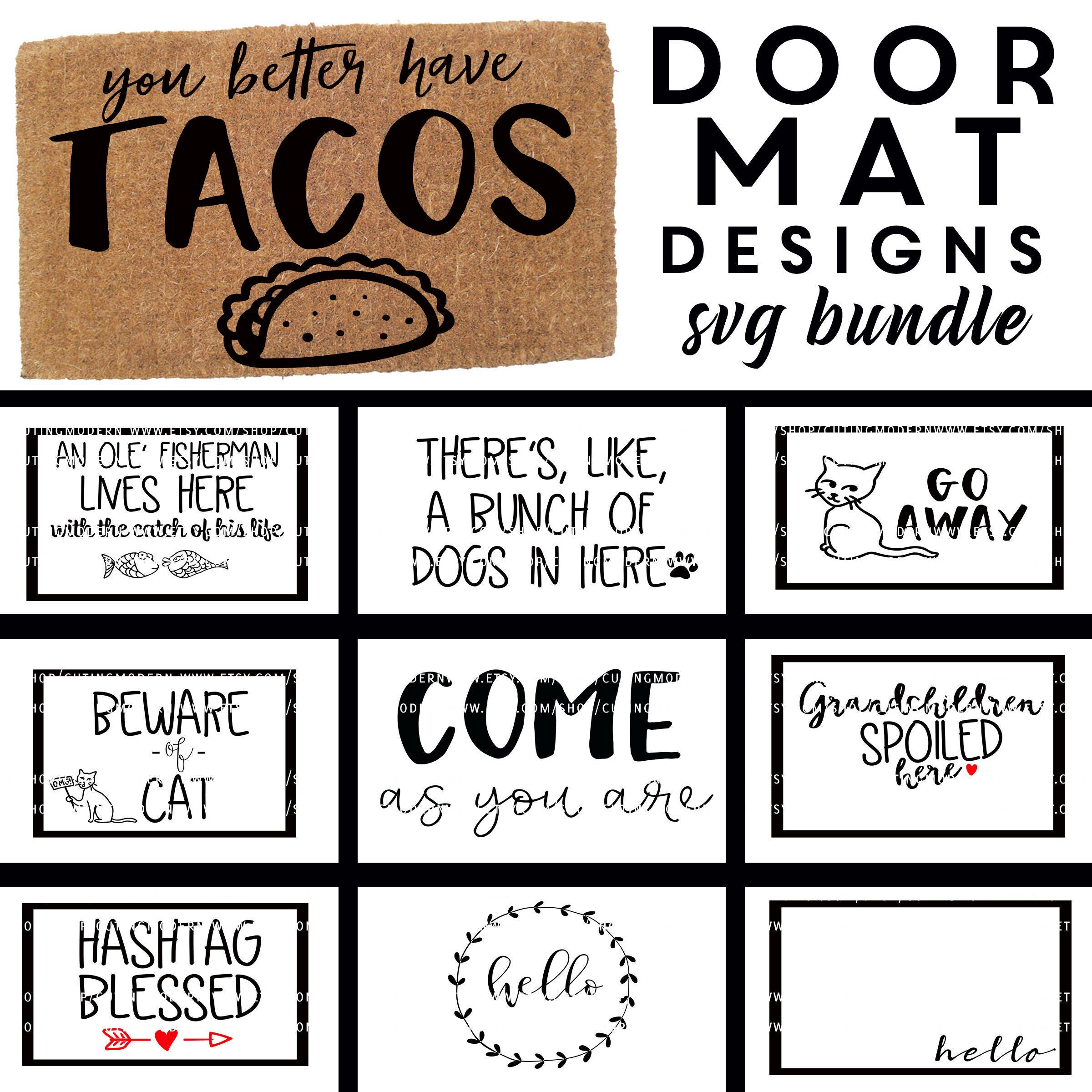 Download FLASH SALE 70% Off Doormat Designs 43 Designs SVG Cut