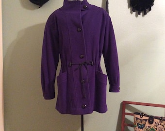 Vintage 1980s Braefair dark purple women’s jacket
