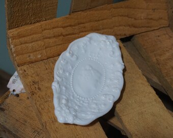 Victorian Styled Vintage Milk Glass Soap Dish