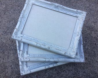 Ivory frames, cream frames, off white frames, Shabby Chic Frame Set, three frames, Gallery Wall, painted frames, Frame set, matching frames