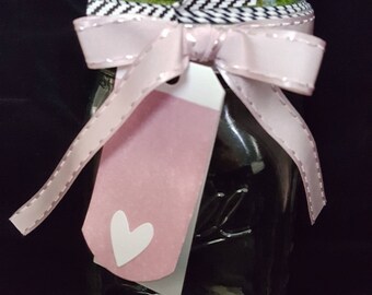 Mason Jar Gift Container--Hand made Diorama for New Baby Girl