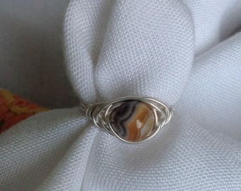 Laguna Lace Agate Sterling Silver ring size 5