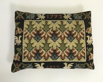 Arts and Crafts style needlepoint Pillow from 1955
