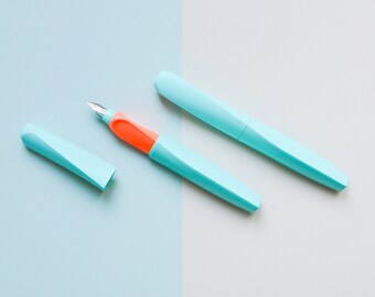 Pelikan Fountain pen, Mint green ink pen, left handers, right handers, German stationery
