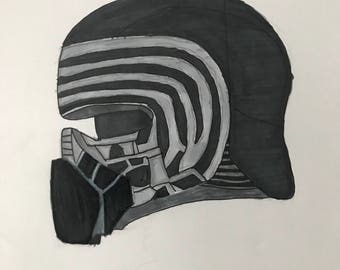 Drawing, black and white, Copic marker