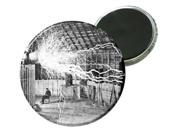 Magnet - Nikola Tesla 2.25" Image