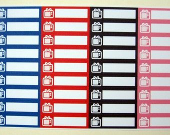 Television, TV, Planner Stickers, Matte Removable
