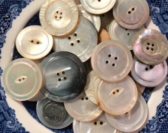 Vintage abalone buttons