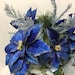 Christmas floral cemetery silk flower arrangement