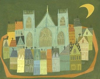 York, England. Limited edition print by Matte Stephens.
