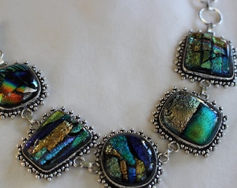 Dichroic Glass Bracelet-8.5 inches!