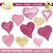 Painted Textured Hearts - 10 Artsy Stamps and Brushes - INSTANT DOWNLOAD - for Journaling, Crafts, Collage, Cards, Scrap Booking and More