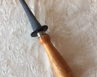 Vintage Knife Sharpener Wood Handle