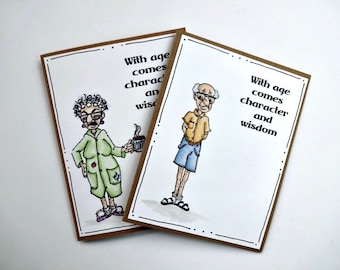 Funny All Occasion Card, Wisdom Card, Birthday Humor, 60th Card, 70th Birthday Greeting, Card For Old Man, Old Lady, Sarcastic Greeting