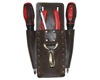 Leather Tool Pouch, Tool Belt Pouch, Leather Tool Belt, Hand Tools Holder, Fathers Gift