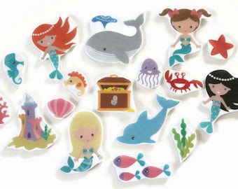 Under the Sea Felt Board Story - Mermaid Doll Toddler Quiet Book, Montessori Mermaid Toy, Pretend Play Busy Board, Quiet Time Kids Activity