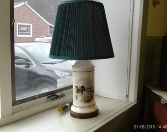 Pfaltzgraff Electric Lamp Mallard Scene