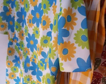 1960s, Vintage Dress, Vintage Clothing, Retro, Flower Power, Vintage Dress, Retro Dress, Size 12