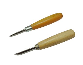 Proops Straight & Curved Pair of Stainless Steel Burnishers. Highly Polished Tools. (J1168) Free UK Postage