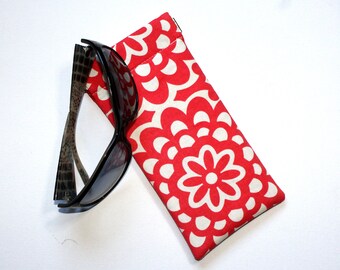 Padded Sunglass Pouch in Amy Butler Wallflower Fabric