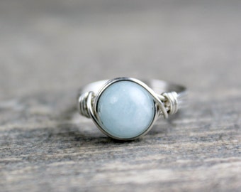 Aquamarine Ring, Aquamarine Stone, March Birthstone, Birthstone Ring, March Birthday