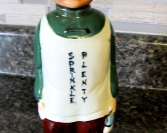 Vintage Laundry Sprinkler Rare Ceramic Bottle "Sprinkle Plenty" 1940-50's