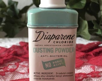 A 1950's Diaperene Dusting Powder Tin