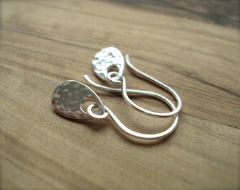 Tiny silver earrings - Sterling silver earrings - Small earrings - Hammered silver - Mothers Day Gift for her - Small gift