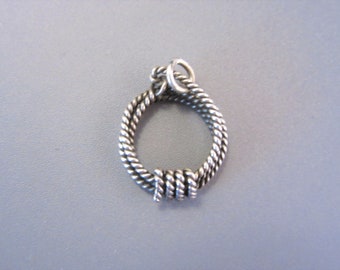 Vintage Sterling Lasso Rope Charm