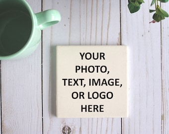Make Your Own Personalized Sandstone Coaster Custom Coasters Your Text Here Gifts For Housewarming Gifts Create Your Own Stone Coaster Set