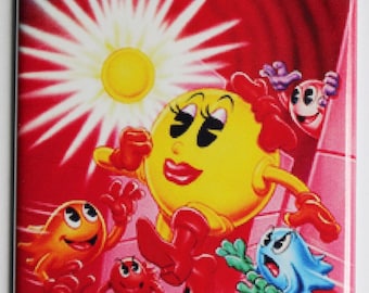 Nintendo Ms Pacman FRIDGE MAGNET Video Game Box Pac Man Classic NES