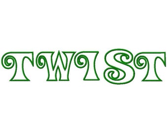 Twist Machine Applique Embroidery Fonts 1972
