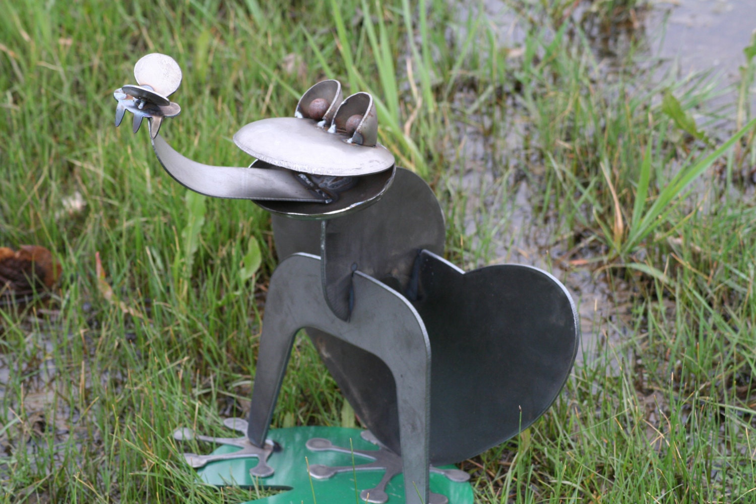 Giant Metal Frog, frog collector, metal garden frog, outdoor frog