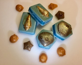 Goat Milk /Honey Glycerin , Coconut Scent, Ocean Themed Soap