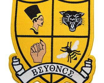 Beychella Inspired Embroidered Patch, Beyonce Inspired Embroidered Iron on Patch, Various sizes and colors