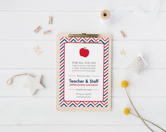 teacher appreciation lunch invitation