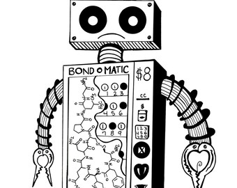 Download Coloring Art Print Robot 7 Dopamine Slot Machine 11x17 Poster