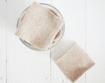 Wiederverwendbare Wattepads, natur / Abschminkpads aus Bio-Baumwolle - 8er Set, zero waste + plastikfrei