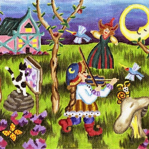 Needlepoint Fairy Tale Canvas - The Fiddler - SALE