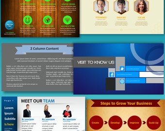 Animated Powerpoint Power Point Template, Replace dummy text and images with your own