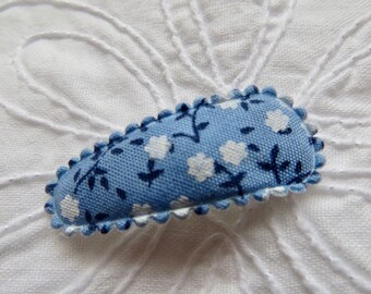 Blue blossom mini snap clip | baby hair clip | baby snap clip