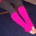 Hot Pink Legwarmers, Cherry Boot Socks, Exercise Legwarmers, Dance Legwarmers,