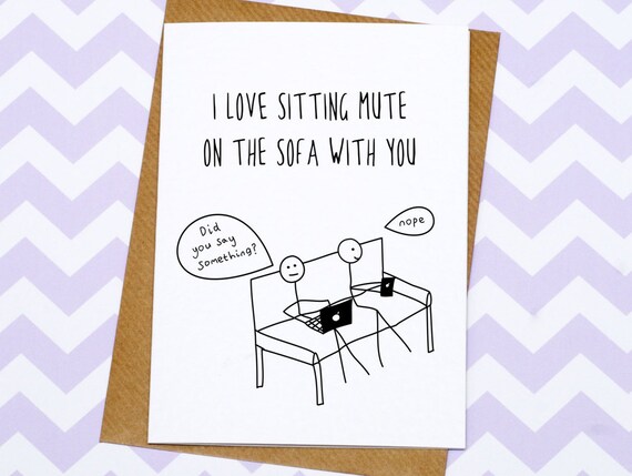 Funny Valentines Day Card Anniversary Card I Love Sitting