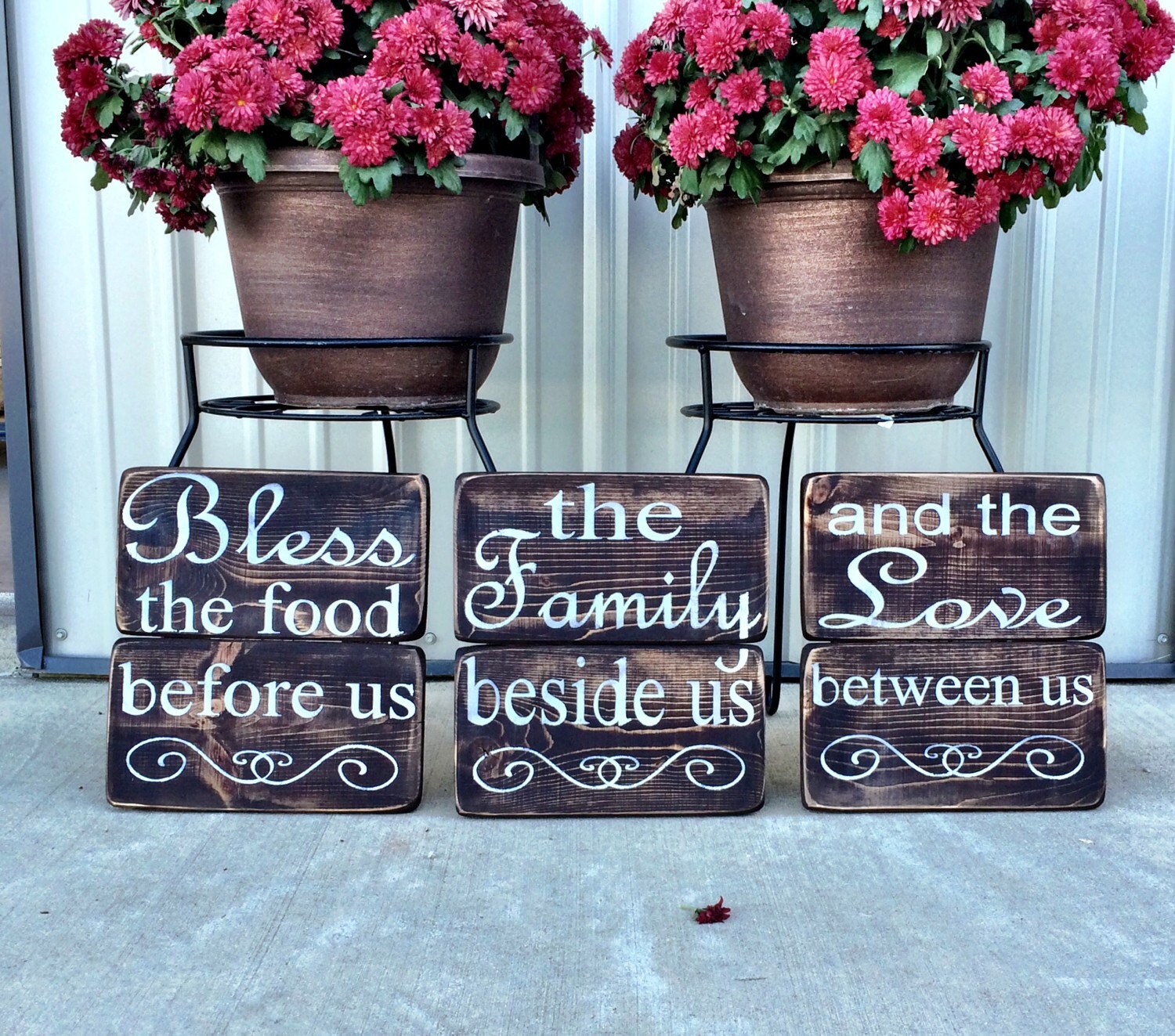 Bless The Food Before Us Sign Kitchen Pallet Sign Kitchen