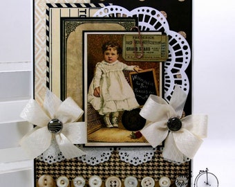 Sewing Card Vintage Inspired Polly's Paper Studio Handmade