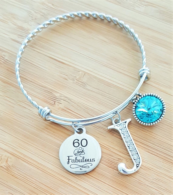60 Birthday Gifts Birthday Bracelet Birthday Gift Birthday Gifts for Her Birthday Gift for Friend Birthday Gifts for Bestfriend 60 Fabulous