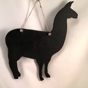 Llama shape chalkboard plaque sign unique handmade moisture resistant MDF memo board blackboard shop advertising sign farm animal shape
