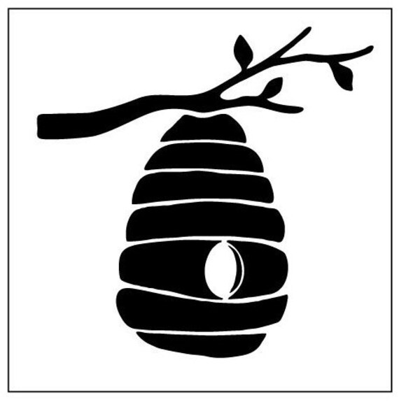 BEE01 Reusable Laser-Cut Mylar Stencil Bee Hive